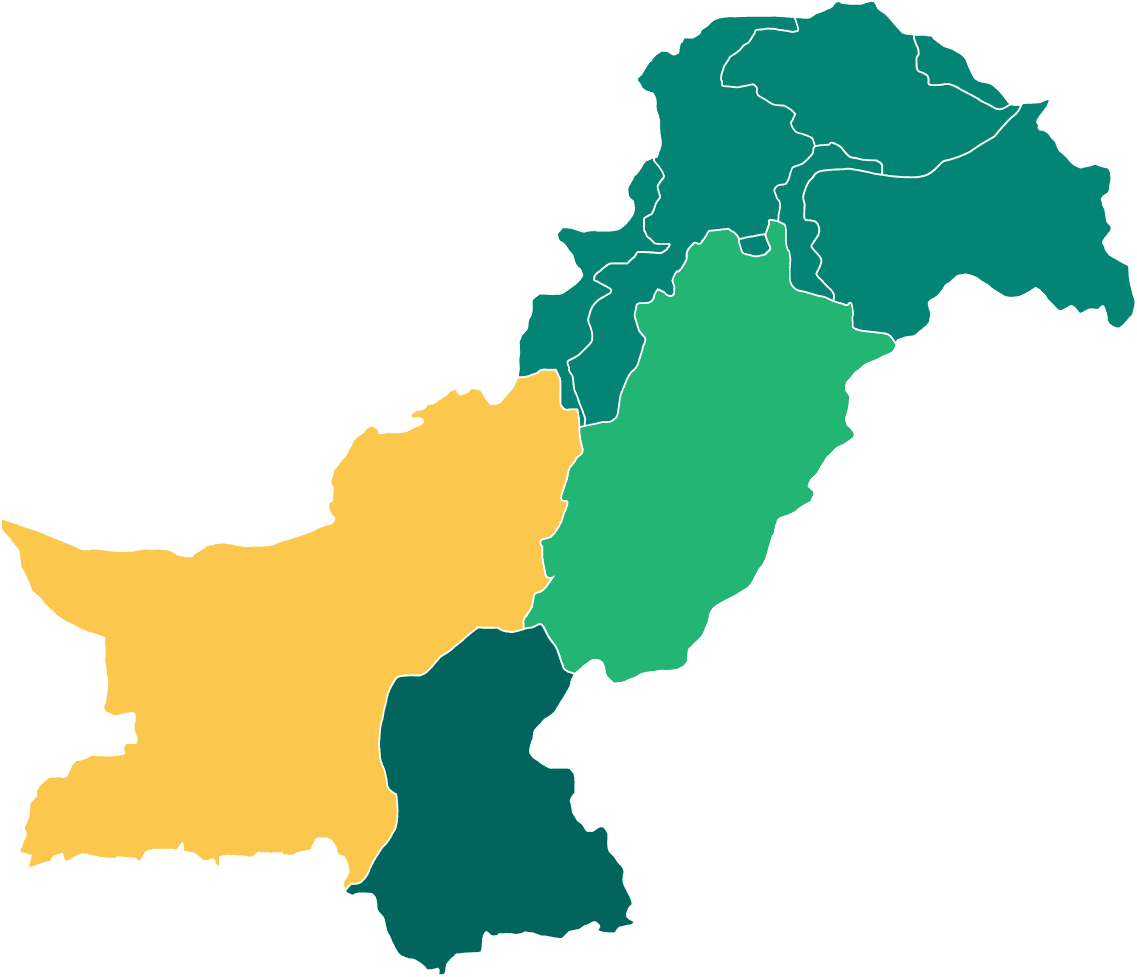 Map of Pakistan's top producing regions